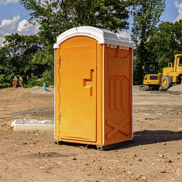 how often are the portable restrooms cleaned and serviced during a rental period in Mower County Minnesota